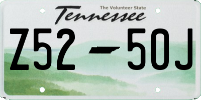 TN license plate Z5250J