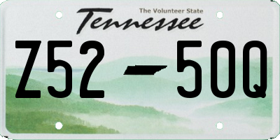 TN license plate Z5250Q