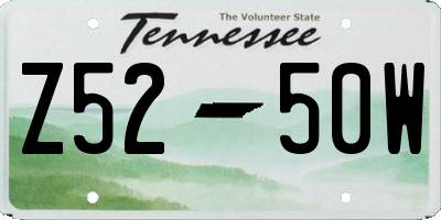 TN license plate Z5250W