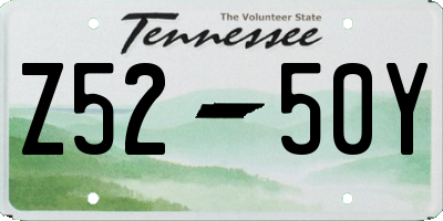 TN license plate Z5250Y
