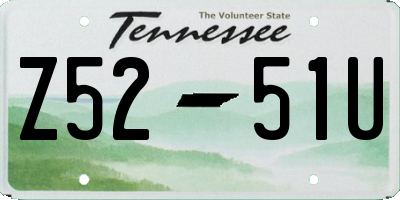 TN license plate Z5251U