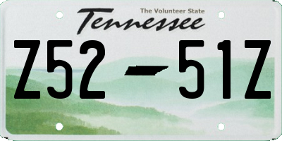 TN license plate Z5251Z