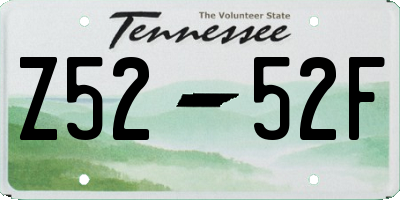 TN license plate Z5252F