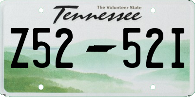 TN license plate Z5252I