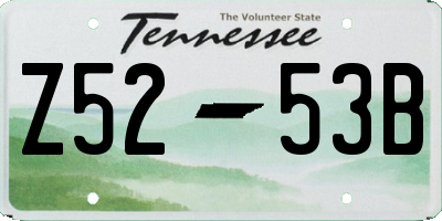 TN license plate Z5253B