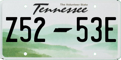 TN license plate Z5253E