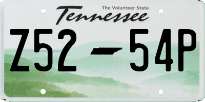 TN license plate Z5254P