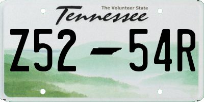 TN license plate Z5254R