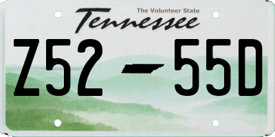 TN license plate Z5255D