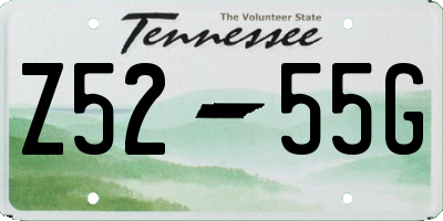 TN license plate Z5255G