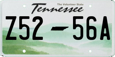 TN license plate Z5256A