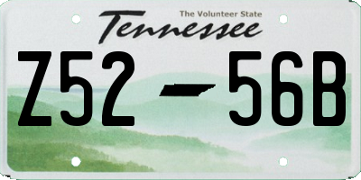 TN license plate Z5256B