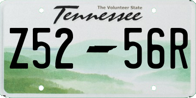 TN license plate Z5256R