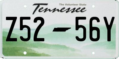 TN license plate Z5256Y