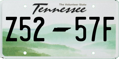 TN license plate Z5257F