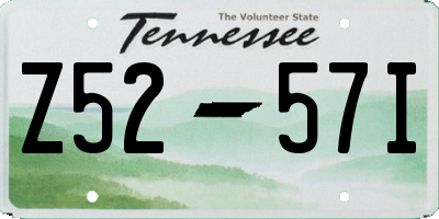 TN license plate Z5257I