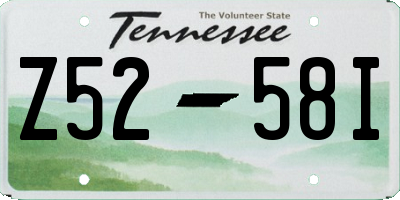 TN license plate Z5258I