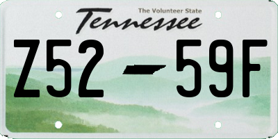 TN license plate Z5259F