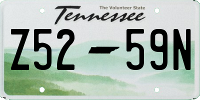 TN license plate Z5259N