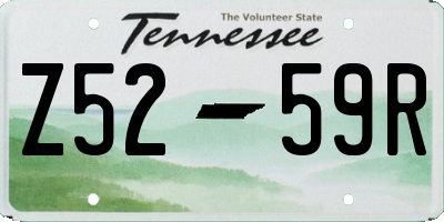 TN license plate Z5259R