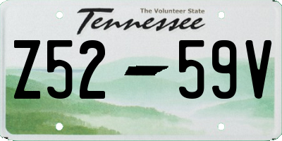 TN license plate Z5259V