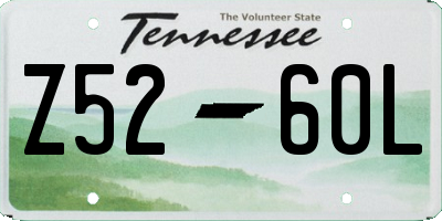 TN license plate Z5260L
