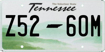 TN license plate Z5260M