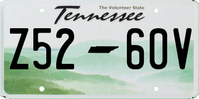 TN license plate Z5260V
