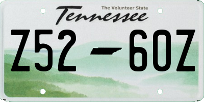 TN license plate Z5260Z