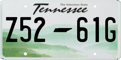 TN license plate Z5261G
