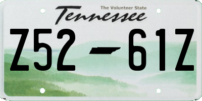 TN license plate Z5261Z