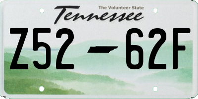 TN license plate Z5262F