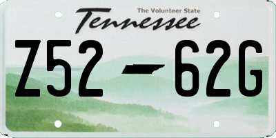 TN license plate Z5262G