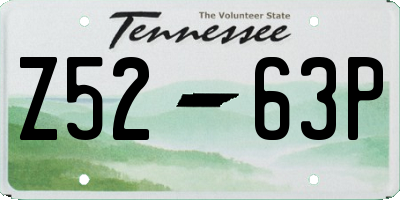 TN license plate Z5263P