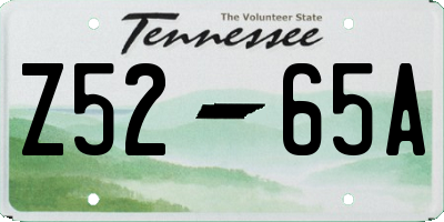 TN license plate Z5265A