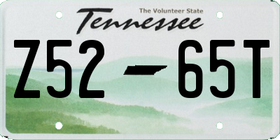 TN license plate Z5265T