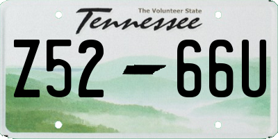 TN license plate Z5266U