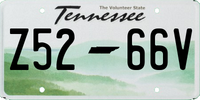 TN license plate Z5266V