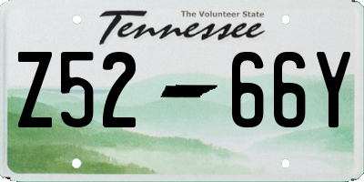 TN license plate Z5266Y