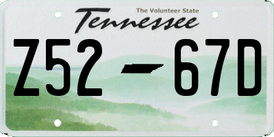 TN license plate Z5267D