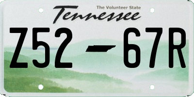 TN license plate Z5267R