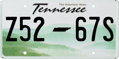 TN license plate Z5267S