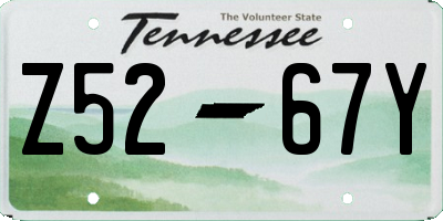 TN license plate Z5267Y