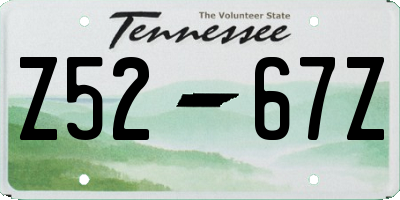TN license plate Z5267Z