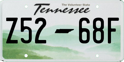 TN license plate Z5268F