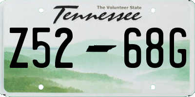 TN license plate Z5268G