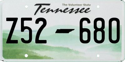 TN license plate Z5268O