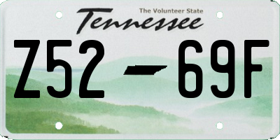 TN license plate Z5269F