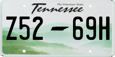 TN license plate Z5269H