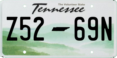 TN license plate Z5269N
